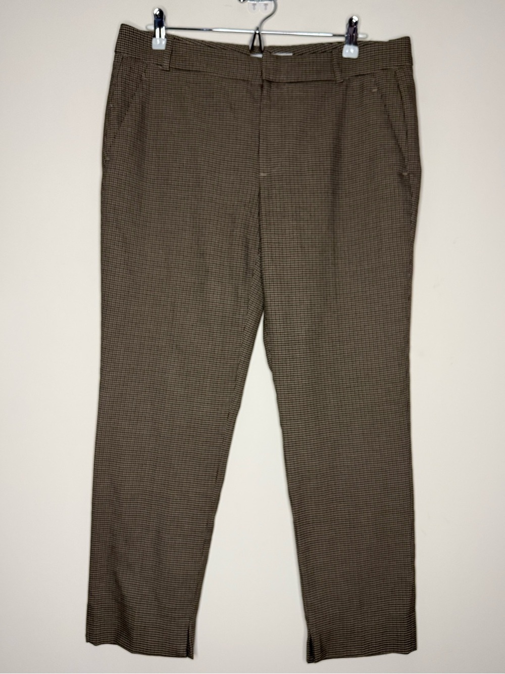 ZARA Dark Academia Houndstooth Knit Beatnik Careerwear Preppy Office Trousers